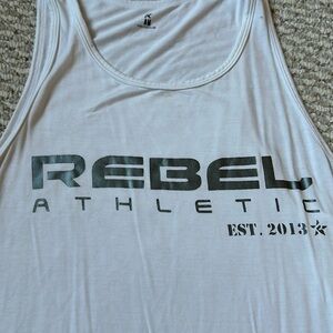 Rebel athletics tank top white sz adult medium cheer allstar cheer women kid